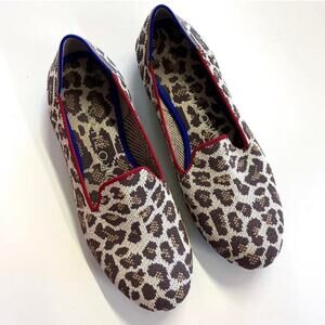 Rothy's Flats Size 10 The Loafer in Mocha Spot Leopard Slip On Mobwife Edgy